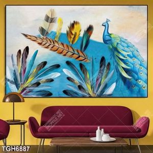 Tranh sơn dầu lông công