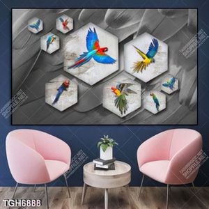 Tranh ghép chim vẹt 3D