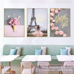 Tranh ghép tháp eiffel đẹp