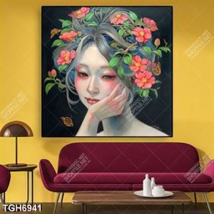 Tranh decor cô gái