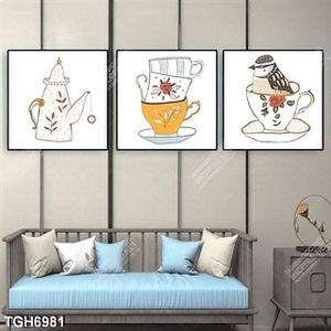 Tranh ghép 3 tấm vẽ màu