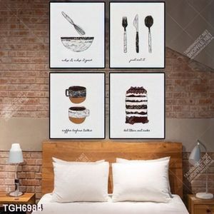 Tranh ghép 4 tấm nguyên liệu làm bánh