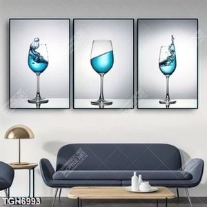 Tranh ghép 3 tấm nước cocktail