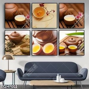Tranh ghép 6 tấm ấm trà