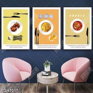 Tranh ghép 3 tấm mì xào