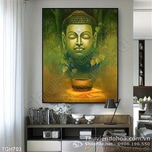 Tranh ghép khuôn mặt của Phật 3d