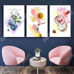 Tranh ghép 3 tấm quả việt quất