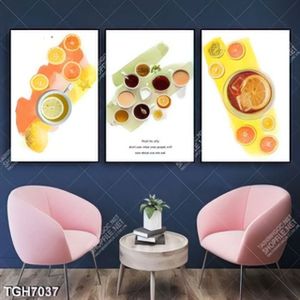 Tranh ghép 3 tấm lát cam