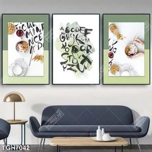 Tranh ghép 3 tấm cà phê decor