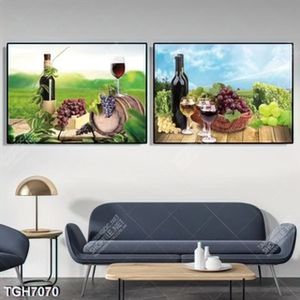 Tranh ghép 2 tấm nông trại rượu nho
