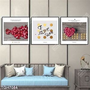 Tranh ghép 3 tấm trái lựu