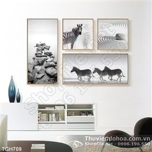Tranh ghép chú ngựa vằn