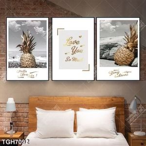 Tranh ghép 3 tấm trái dứa