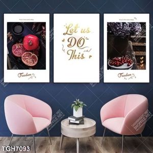Tranh ghép 3 tấm quả lựu