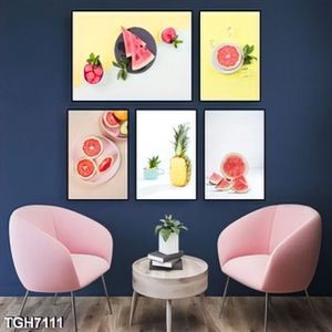 Tranh ghép 5 tấm trái cây