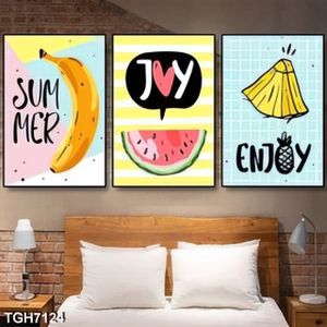Tranh ghép 3 tấm decor quán cà phê