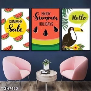 Tranh ghép 3 tấm trái dưa hấu