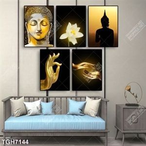 Tranh ghép 5 tấm Phật Giáo