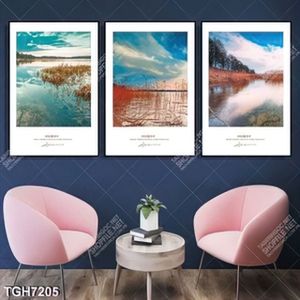 Tranh ghép 3 tấm phong cảnh trên sông
