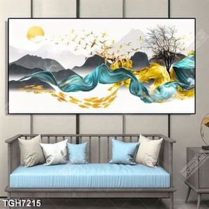 Tranh đôi hươu và cây khổ ngang