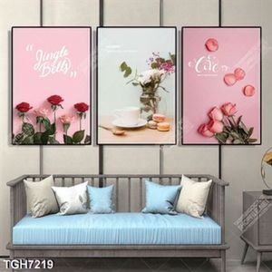 Tranh ghép 3 tấm hoa hồng