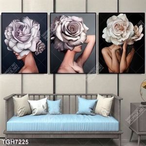 Tranh ghép 3 tấm người mẫu bán nude