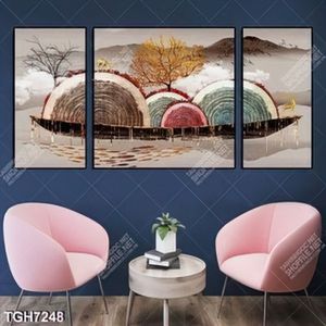 Tranh ghép 3 tấm nghệ thuật trừu tượng