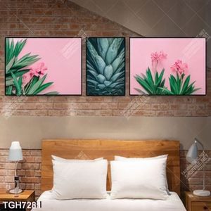 Tranh ghép 3 tấm cây và hoa