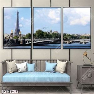 Tranh ghép 3 tấm phong cảnh Paris