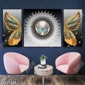 Tranh ghép 3 tấm lá bồ đề nghệ thuật