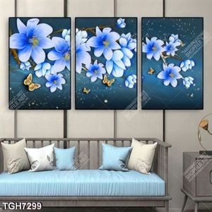 Tranh ghép 3 tấm hoa