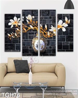Tranh ghép hoa đại treo tường trang trí