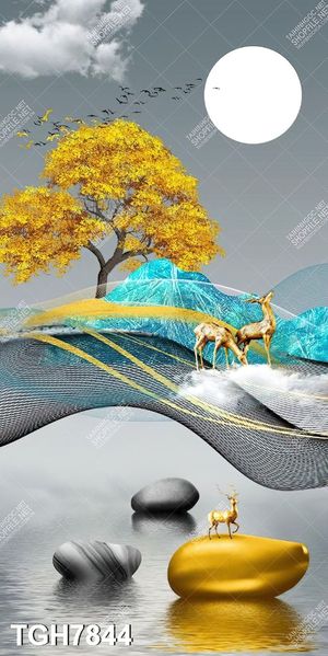Tranh treo phòng khách đẹp ghép bộ
