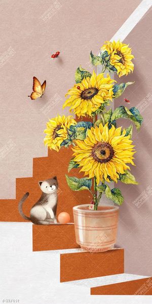 Tranh ghép tôn vẻ đẹp mảng tường trắng