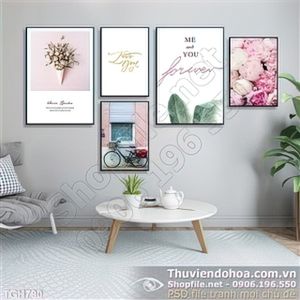 Tranh ghép bộ nhiều tấm  chiếc xe đạp
