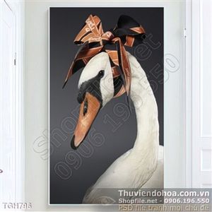 Tranh ghép thiên nga 3d