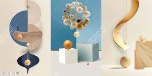 Tranh ghép theo bộ trang trí tường nhà độc đáo