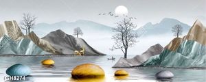 Tranh ghép tôn vẻ đẹp mảng tường trắng