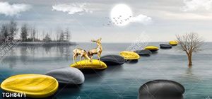 Tranh treo tường ghép bộ nhiều tấm đẹp hiện đại
