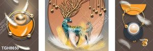 Tranh canvas decor phòng khách đẹp hiện đại
