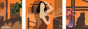 Tranh treo tường ghép bộ nhiều tấm đẹp hiện đại