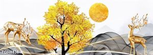 Tranh ghép theo bộ trang trí tường nhà độc đáo