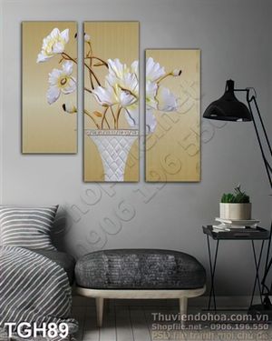 Tranh ghép hoa giả ngọc nghệ thuật