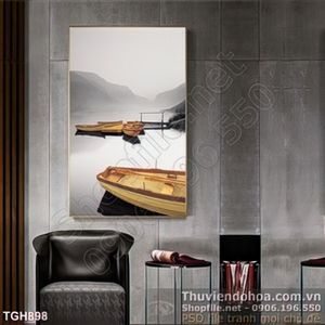 Tranh ghép chiếc thuyền trên hô