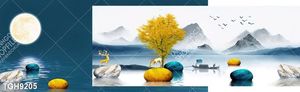 Tranh ghép tráng gương treo trang trí tường