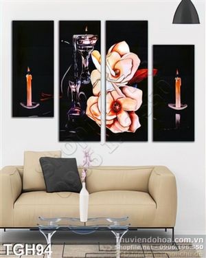 Tranh ghép hoa nghệ thuật trang trí