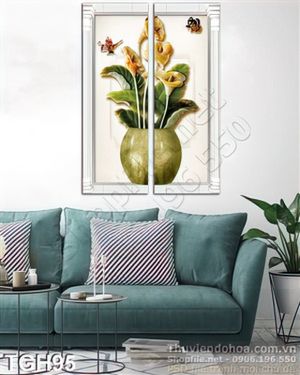 Tranh ghép hoa Vân Môn giả ngọc