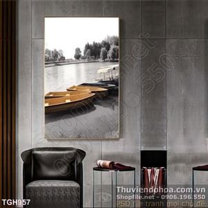 Tranh ghép những con thuyền nhỏ