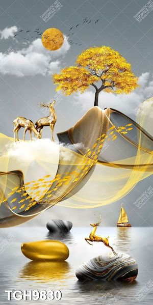 Tranh ghép tráng gương treo trang trí tường