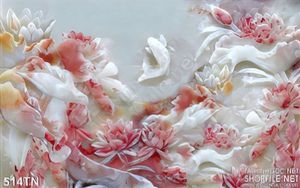 Tranh giả ngọc cá và hoa sen